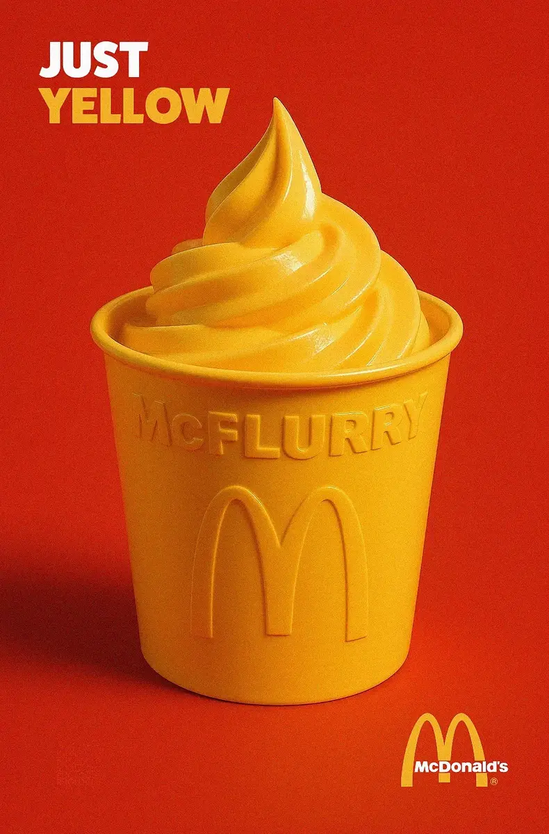 McDonald's Just Yellow dessert campaign image