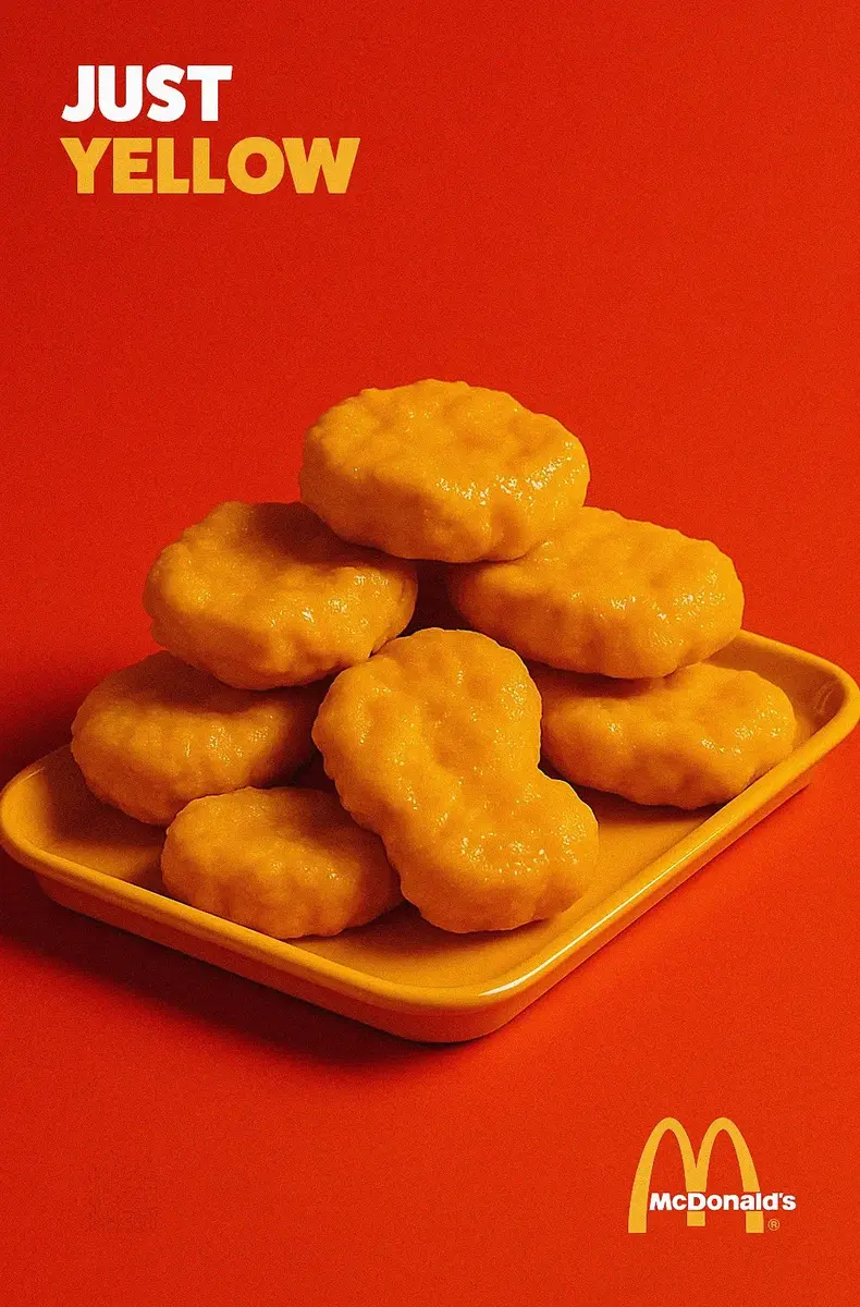 McDonald's Just Yellow nuggets campaign image